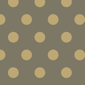 Monochrome [Large] Creamy Yellow Polka Dots