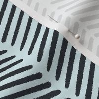 Chevron Marks in Navy and Ice Blue