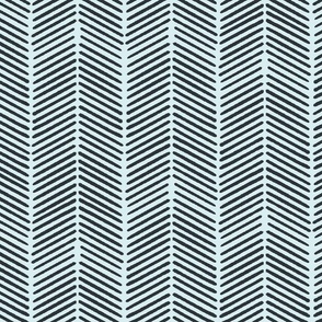 Chevron Marks in Navy and Ice Blue