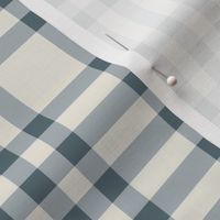 plaid - creamy white_ french grey_ marble blue - simple tartan