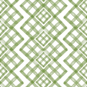 Lattice in Spring green and white - 12 in - 23-03-02F-7B9A4B