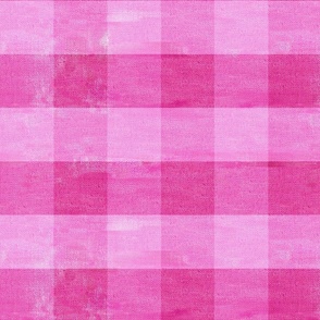 pink gingham oil paint medium