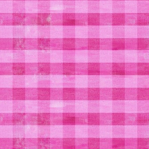 pink gingham oil paint small