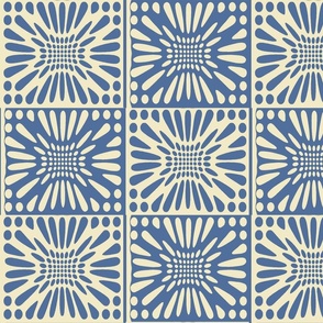 Geometric Pattern Stencil - Blue Star At Home