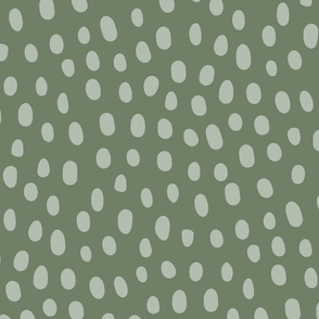 Speckled Dots in Tan + Olive - Large