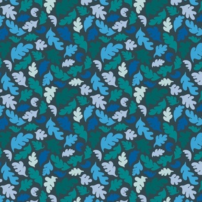 Matisse Oak Leaves - Blue Green Dark Ultra Steady - 8in - 23-01-02V