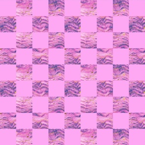light pink geode checkerboard 8in