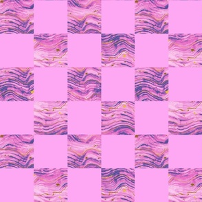 light pink geode checkerboard 12in