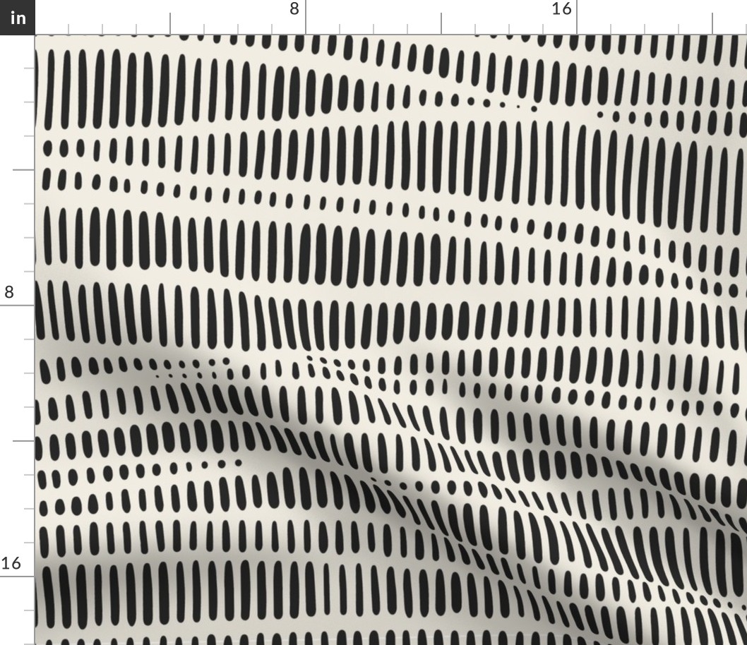 striped stripes - creamy white_ raisin black 02 - coastal seaside beach waves