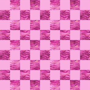 dark pink geode checkerboard 8in