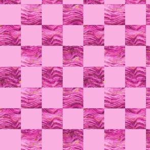 dark pink geode checkerboard 10in