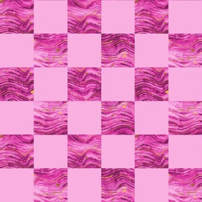 dark pink geode checkerboard 12in