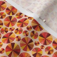 Autumn Colorwheels - Nondirectional watercolor geometric circles // Small