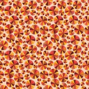 Autumn Colorwheels - Nondirectional watercolor geometric circles // Small