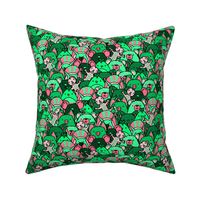 Spoonflower design challenge monochromatic duvet covers mint and pink