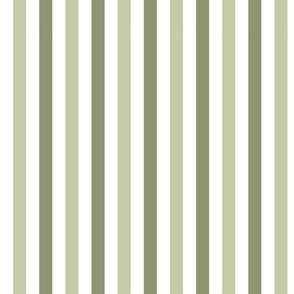 Stripes Moss Green, two tone Block print to pair with Charming Scandinavian Tulip Floral Hearts collection