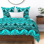 Monochrom Turquoise Bedding