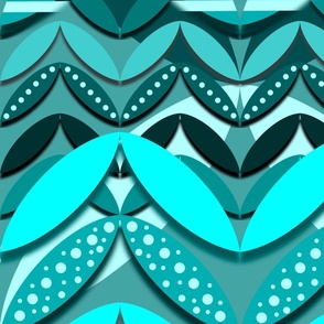 Monochrom Turquoise Bedding