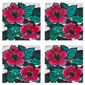 Hibiscus Print for Napkins (c)indigodaze2012