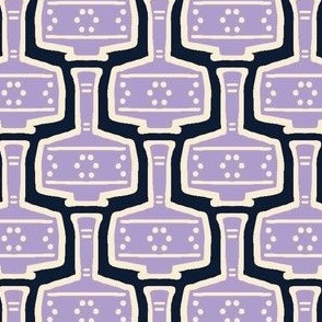 Vases - Lilac on Navy 