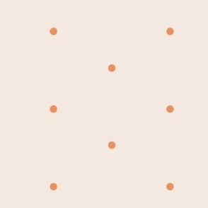 Orange Dots on Beige Medium