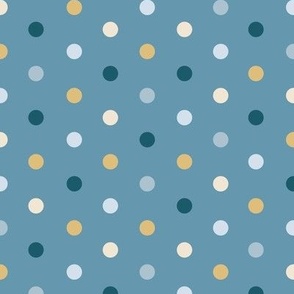 Useful Polka Dot | Blue Sky | Small Scale | Retro 