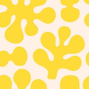 Beautiful design with big organic shapes in yellow colour