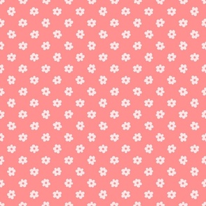 Bavarian flowers on  pink - small
