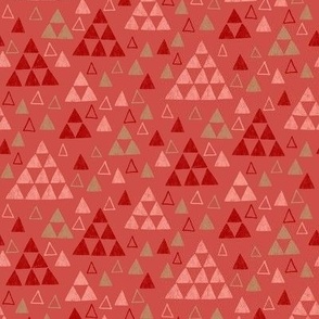 Hygge Geometric Red Triangles / Tiny Scale