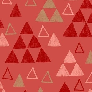 Hygge Geometric Red Triangles