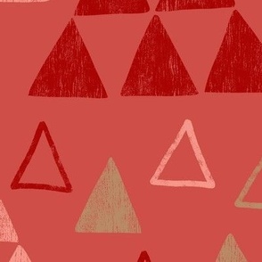 Hygge Geometric Red Triangles / Large Scale