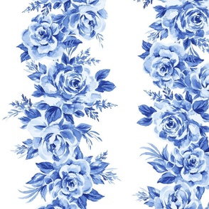 Blue Roses Border, Vintage Roses, Blue Roses
