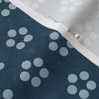 Chinese simple flower pattern neutral blue