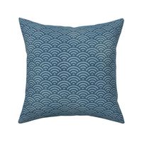 Chinese wave pattern neutral blue