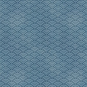 Chinese wave pattern neutral blue