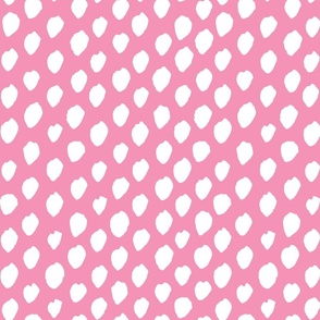 painted dots on bright pink / large