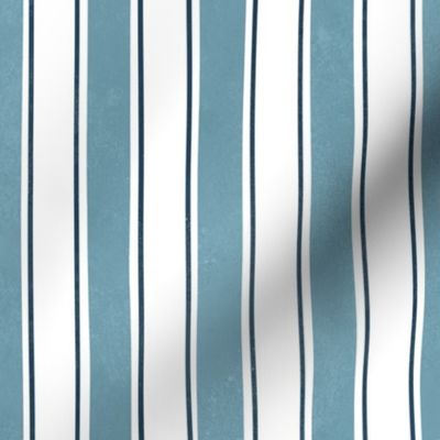 Formal neutral blue and white stripe large
