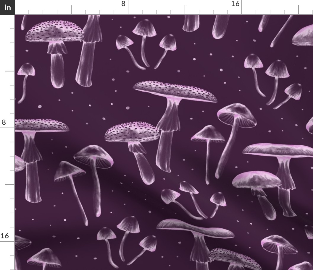 Mystical Mushrooms | purple | medium