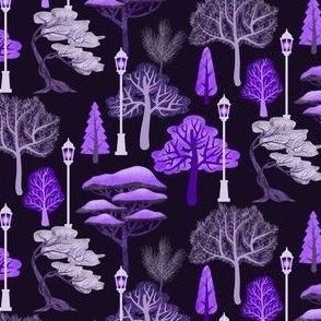 Monochrome purple forest