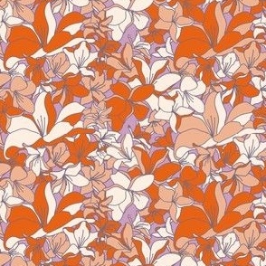 Optimistic flowers (8") - purple, cream, orange floral (ST2022OF)