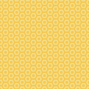 Hand-drawn Hexagon Honeycomb - Golden Yellow