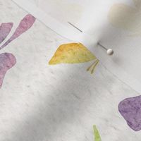 floral calendar 2024 - delicate watercolor flower and butterfly - whimsical floral - tea towel and wall hanging
