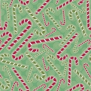 Candy Cane Tumble Red and Green, MINI, 1200, v09–Merry Christmas, holiday, joy, Noel, party, stripe,  kitchen, tablecloth, bedding, sheets, kids, blanket, sweet, treat, swirl