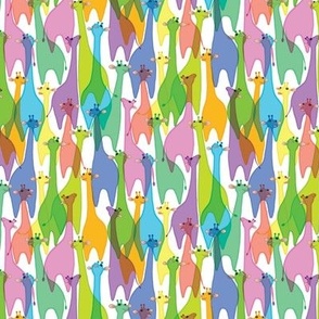 Jelly Giraffes on white 6-inch directional repeat