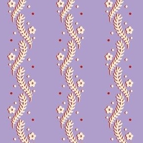 Bygone Leaf Stripe - Lilac