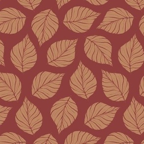 Little Leaves in Rustic Red