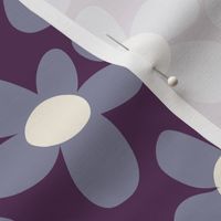 Purple Jumbo Flowers: Retro Abstract Maximalist 70s Groovy Florals Flower Power - Medium