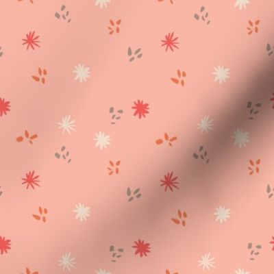 Pink dandelion field 4x4 in