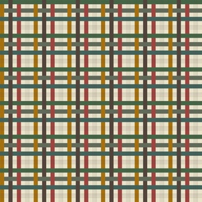 woven stripes - green, gold_ cream and red