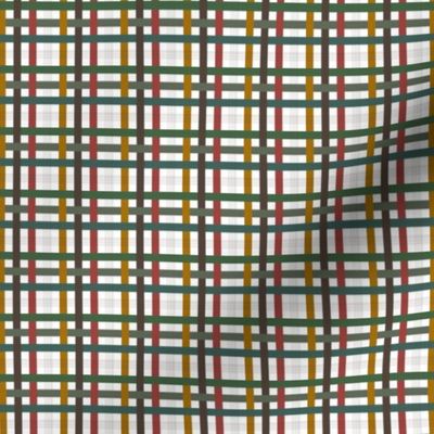 woven stripes - green gold_ white and red 